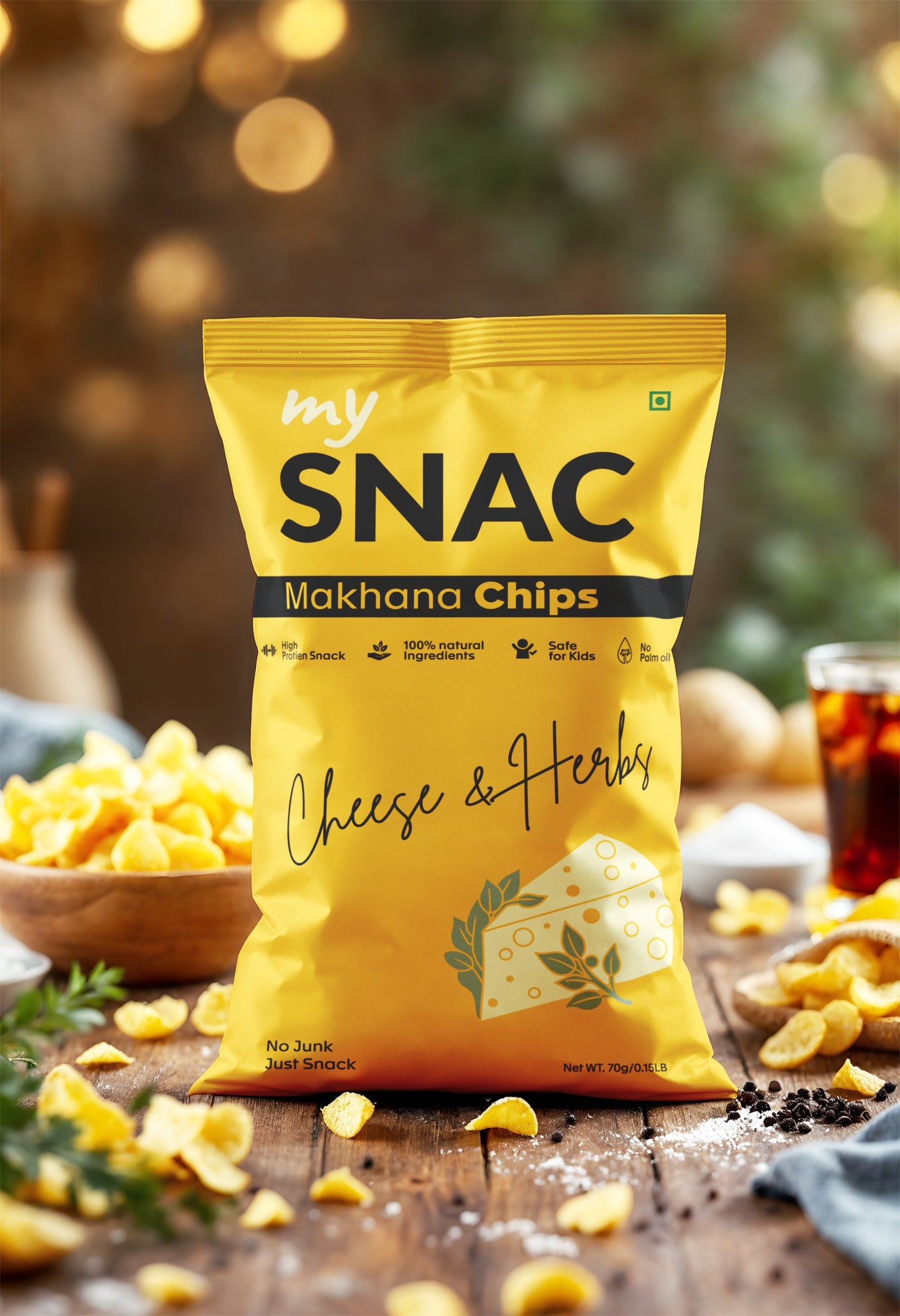 Soya Chips - Pudina | High Protein Snack with 11.8g Protein | 70g